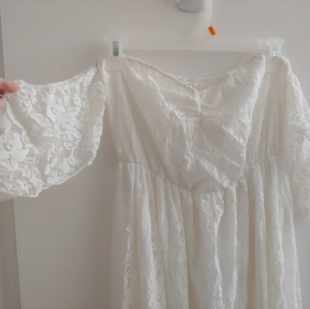 💥Flash Sale💥Maternity/Wedding White Lace Dress (has train)